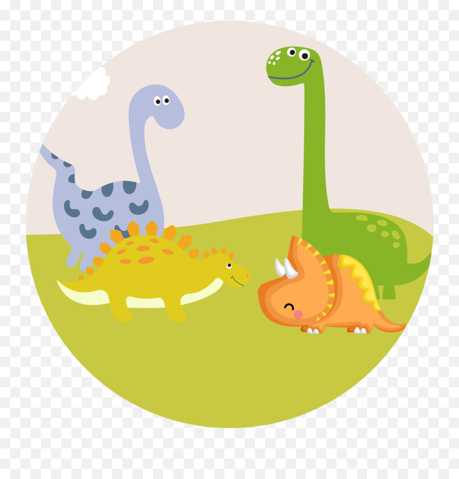 Cartoon Dinosaur Custom Round Backdrop Baby Shower Birthday Party Decorations - Dinosaur Cartoon Round Backdrop Emoji,Baby Dinosaur Clipart