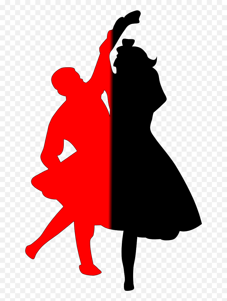 Dancing Couple Red To Black Svg Vector Dancing Couple Red Emoji,Couple Clipart Black And White