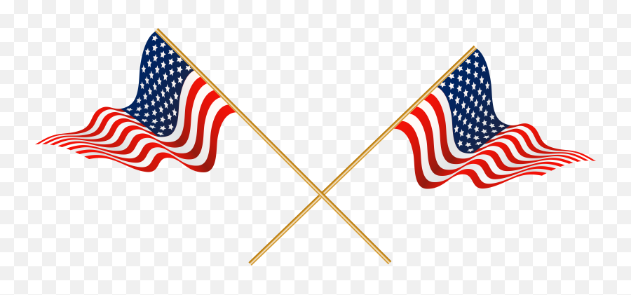 Download Hd Transparent Usa Flag Png - American Flags Crossed Png Emoji,American Flag Png
