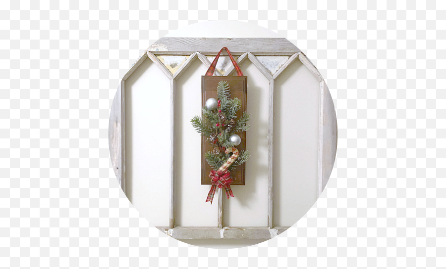 Easy Repurposed Cabinet Door Christmas Wreath Emoji,Christmas Greenery Png
