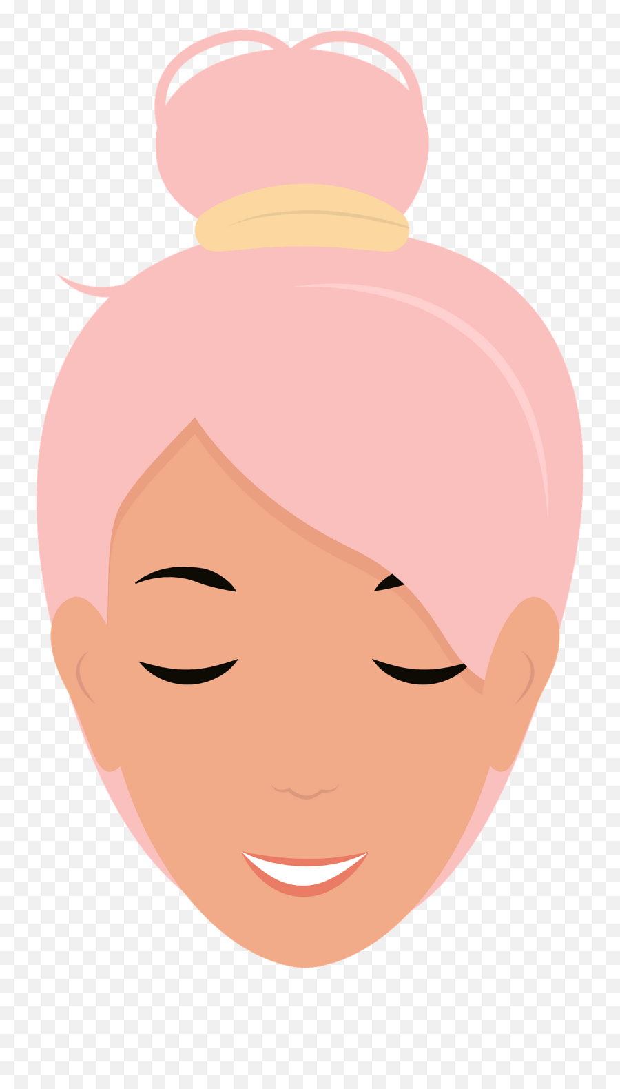 Blonde Girl Head With Closed Eyes Clipart Free Download Emoji,Closed Eyes Clipart