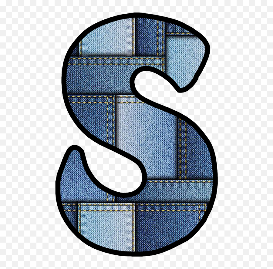 Buchstabe - Letter S Alphabet Style Alphabet Clipart Denim Letter S Png Emoji,Alphabet Clipart
