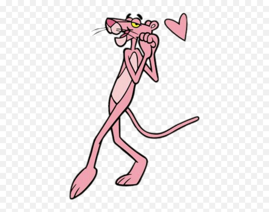 Check Out This Transparent Pink Panther In Love Png Image Emoji,Panther Transparent