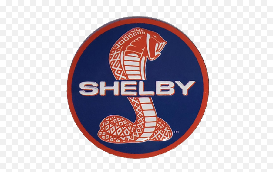 Shelby Cobra Round Embossed Tin Magnet - Shelby Cobra Emoji,Shelby Logo