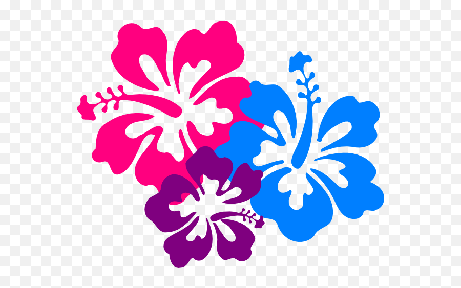 Hawaiian Flower Clip Art Borders Free - Hawaiian Flowers Clip Art Emoji,Free Clipart Flowers