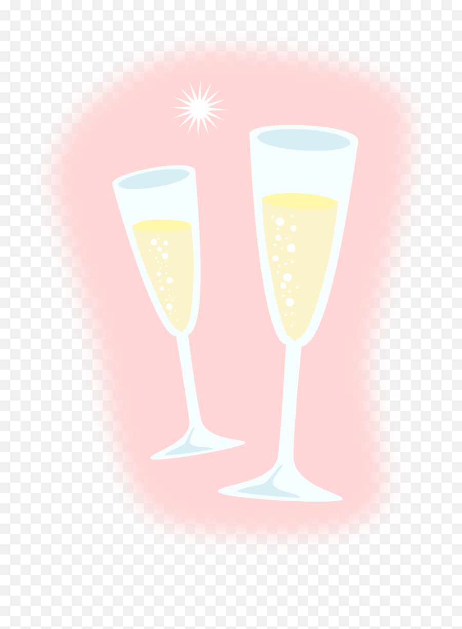 Champagne Glass Drawing - Champagne Glasses With Transparent Backgrounds Clipart Emoji,Champagne Glasses Png