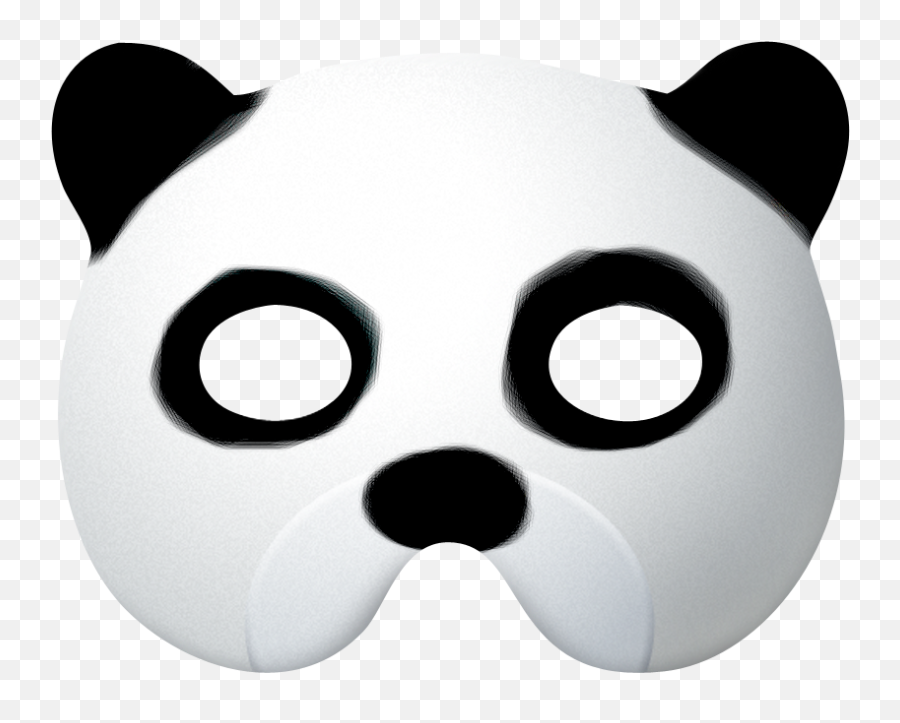 Panda Clipart Mask - Panda Mask Png Emoji,Panda Clipart