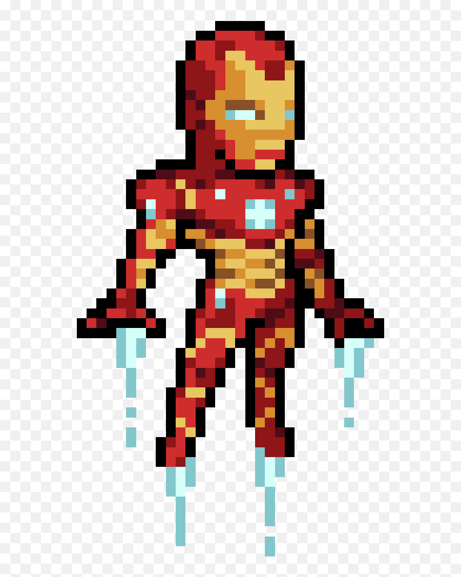 Marvel Superheroes Png - Flying Iron Man Pixel Art Emoji,Iron Man Transparent