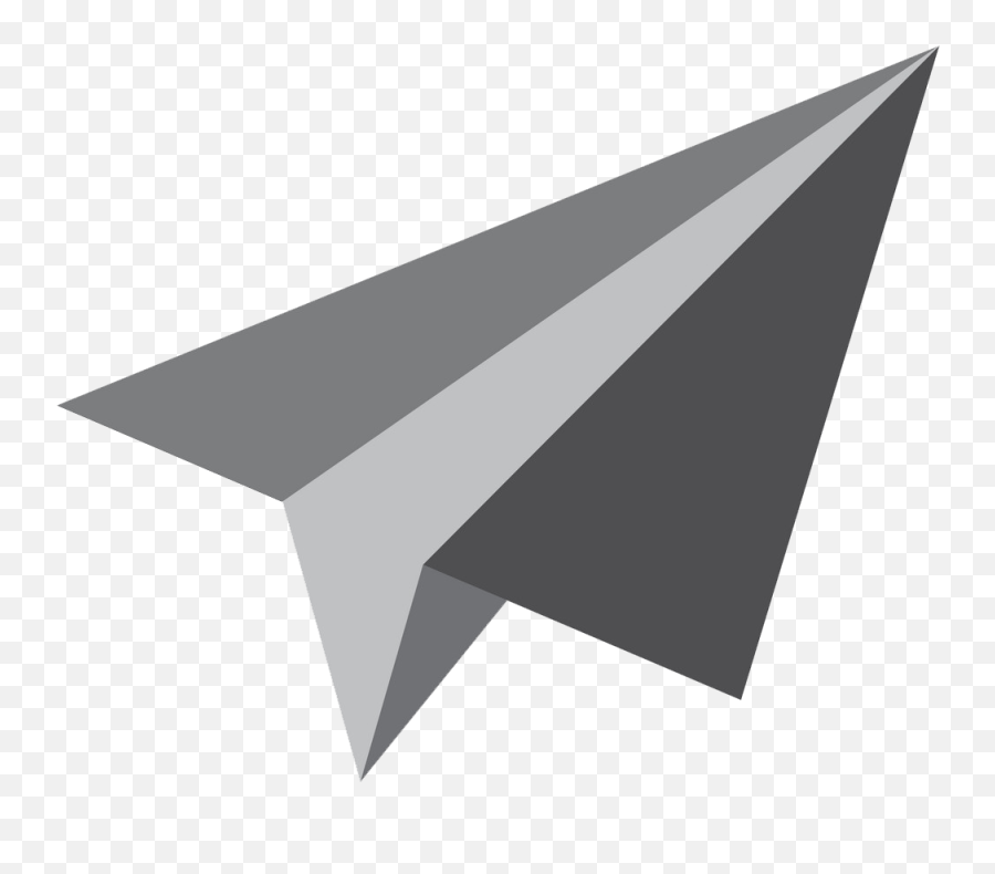 Gray Paper Airplane Png Transparent - Clipart World Horizontal Emoji,Airplane Png