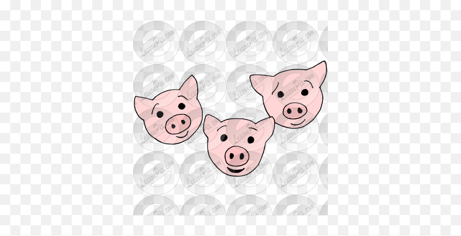 Three Pigs Picture For Classroom - Animal Figure Emoji,Pigs Clipart