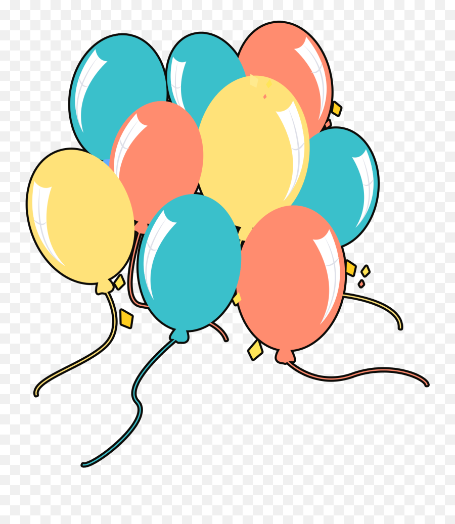 Download Balloon Element Color Celebration Png And Psd - Portable Network Graphics Emoji,Celebration Png
