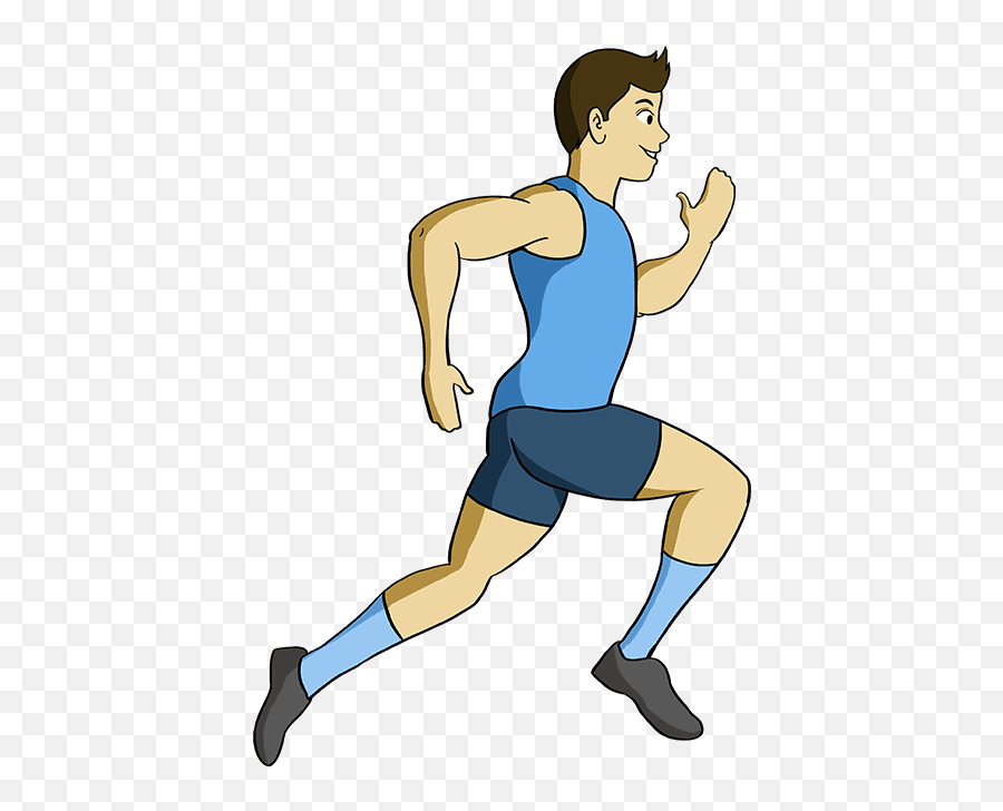 How To Draw A Person Running - Really Easy Drawing Tutorial Running Man Drawing Easy Emoji,Person Running Png