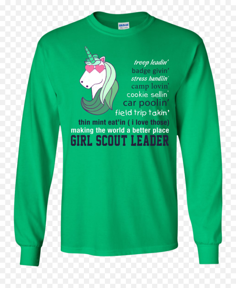 Leader Making The World A Better Place Girl Scouts - Girl Long Sleeve Emoji,Girlscout Cookie Clipart