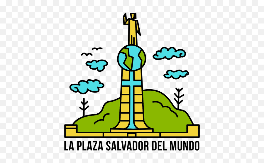 Landmark El Salvador Illustration - Transparent Png U0026 Svg Salvador Del Mundo Png Emoji,El Salvador Flag Png