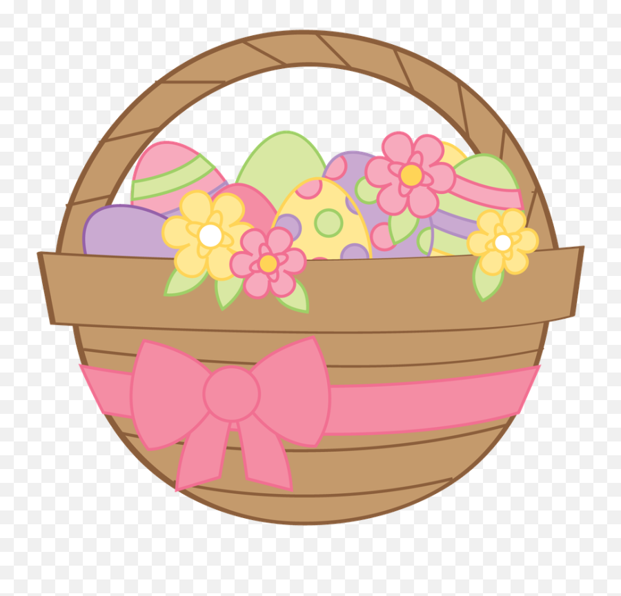 Download Basket Egg Easter Bunny Png File Hd Clipart Png - Clipart Pastel Easter Eggs Emoji,Bunny Png
