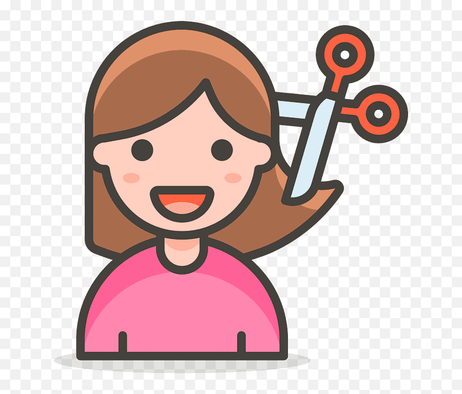 Woman Getting Haircut Emoji Clipart,Hair Cut Clipart