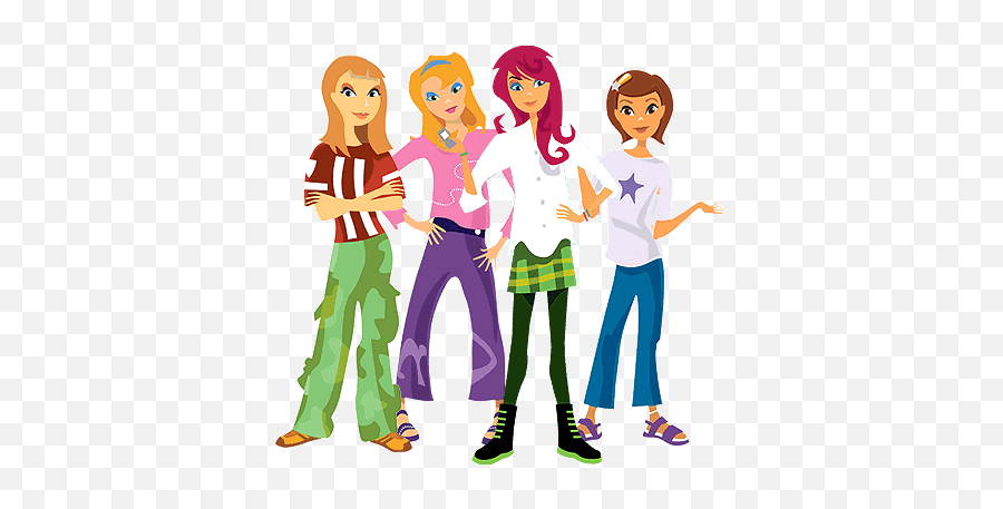 Girls Friendship Clipart - 4 Sisters Clipart Emoji,Friends Clipart