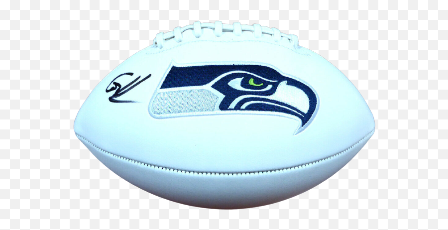 Cortez Kennedy Seattle Seahawks Signed Seahawks White Logo Football 110684 Bas Coa Emoji,Seahawk Logo Images