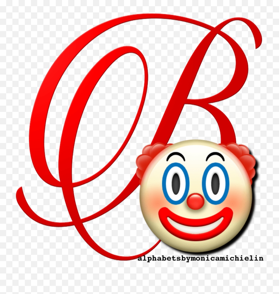 Monica Michielin Alphabets Clown Emoticon Emoji Alphabet Png - Happy,Clown Emoji Png