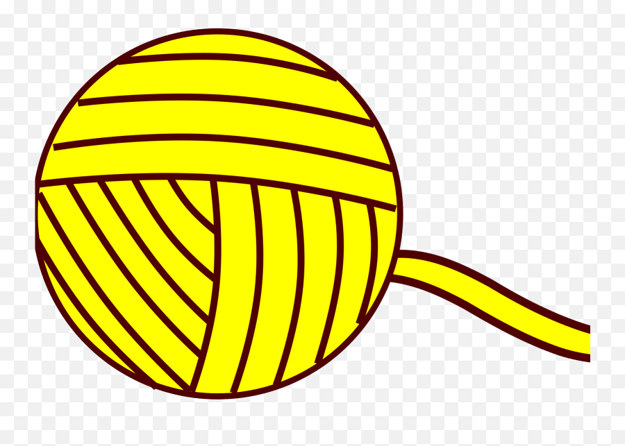Yellow Yarn Ball Svg Vector Yellow Yarn Ball Clip Art - Yellow Ball Of Yarn Clipart Emoji,Yarn Clipart