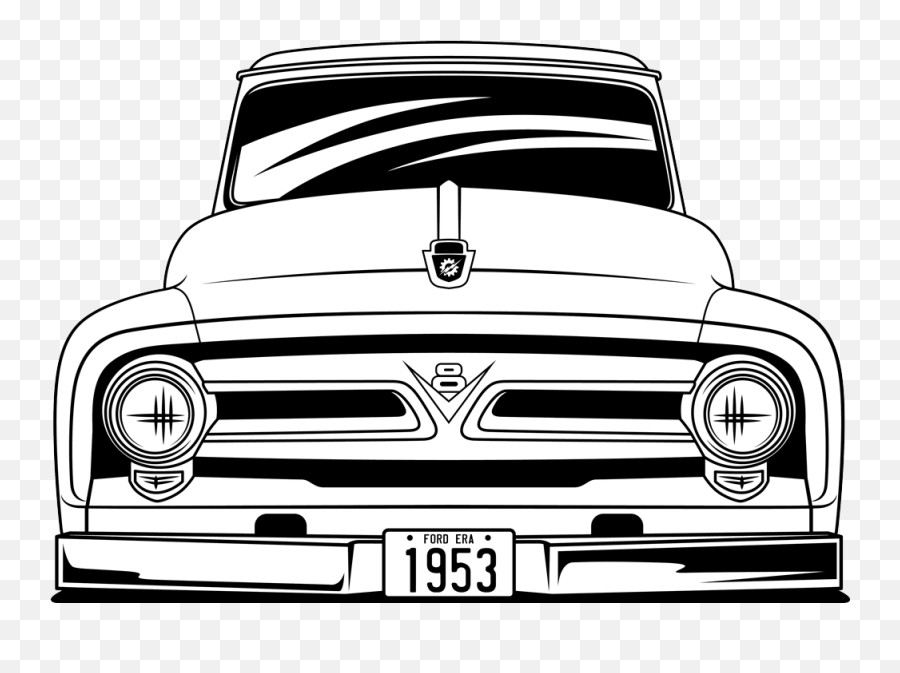 Complete History Of The Ford F - Series Pickup Street Trucks 1953 Ford Truck Emoji,Ford Logo History