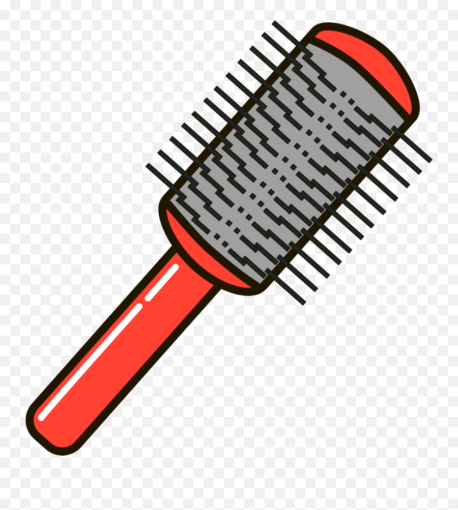 Hair Brush Clipart - Free Transparent Hairbrush Clipart Png Emoji,Brush Clipart