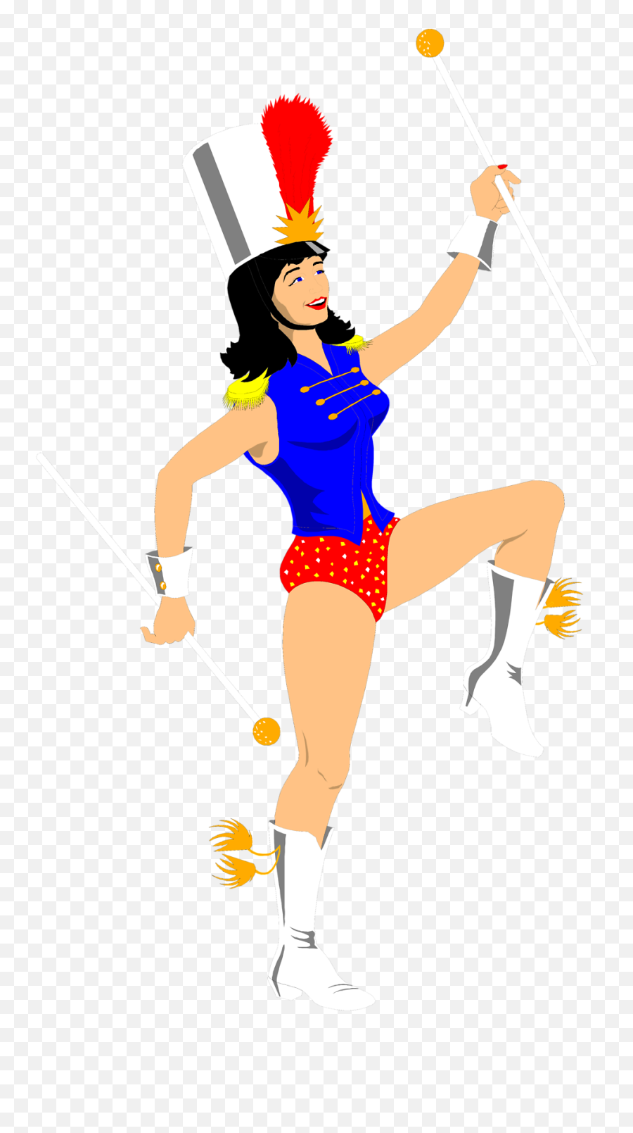 Majorette Free Stock Photo Illustration Of A Band Majorette - For Cheerleading Emoji,Why Clipart