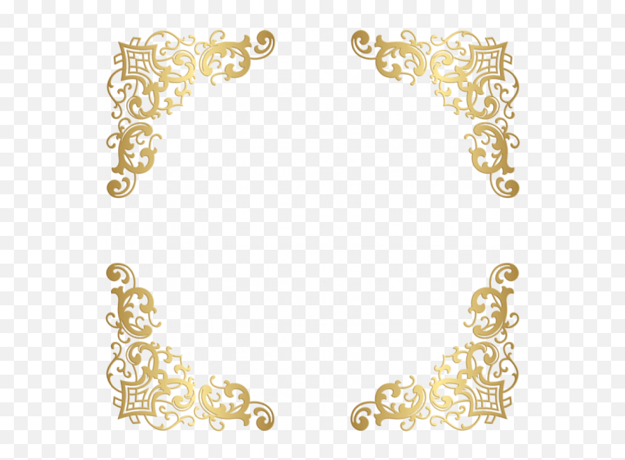 Gold Corner Border Clipart Transparent Images U2013 Free Png - Decorative Emoji,Border Clipart