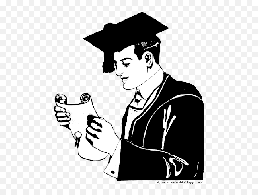 Cap And Gown Png - Art Graduate Student Drawing Emoji,Cap And Gown Clipart