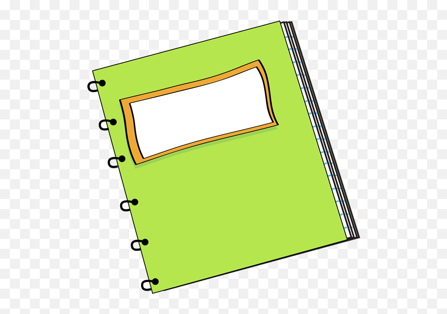 Blank Label Clip Art Image - Green Notebook Clipart Emoji,Label Clipart