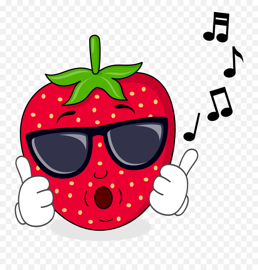 The Newest Addition To The Funtime Family Delicious - Strawberry With Sunglasses Cartoon Emoji,Addition Clipart
