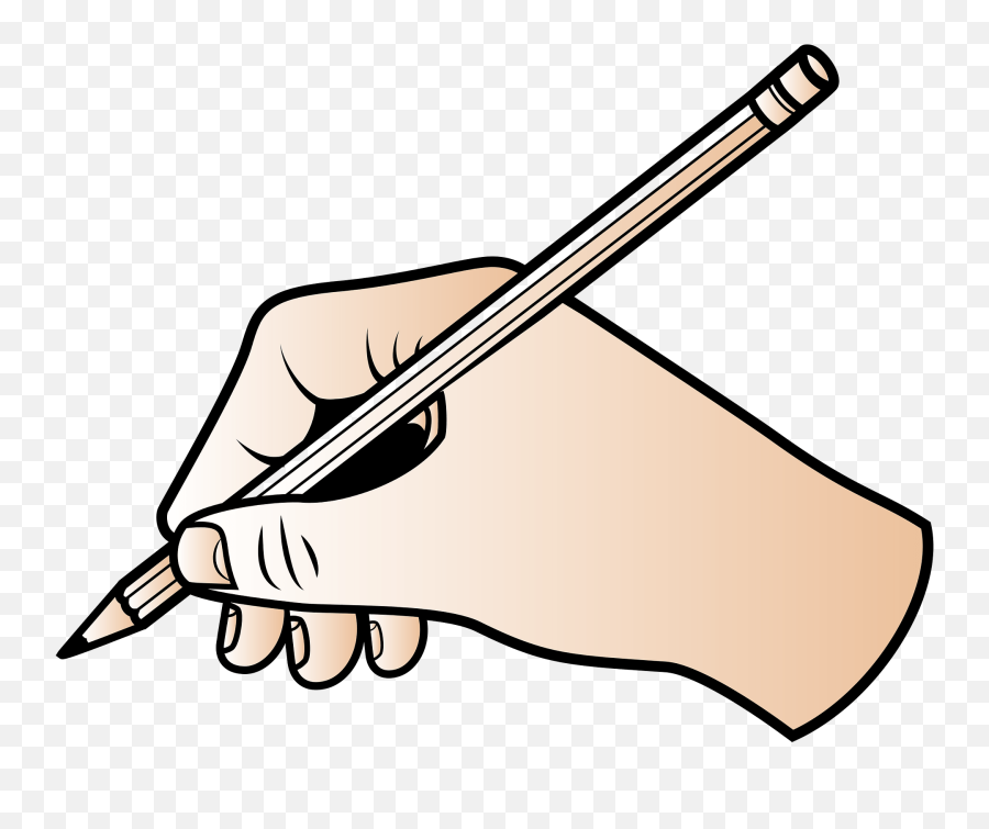 Hand With Pencil Clipart Free Download Transparent Png - Handwriting Clipart Emoji,Pencil Clipart