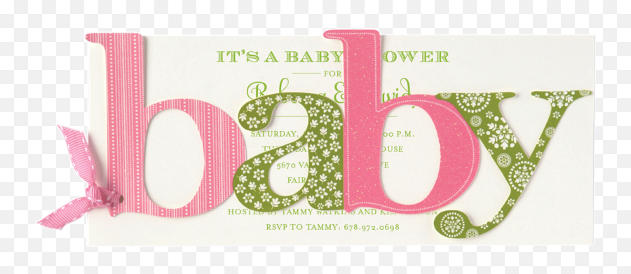 Baby Diecut Pink Glitter Invitation - Girly Emoji,Pink Glitter Png