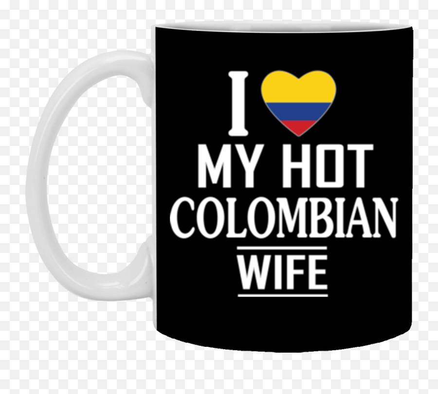 Download I Love My Hot Colombian Wife - Mug Emoji,Colombia Flag Png