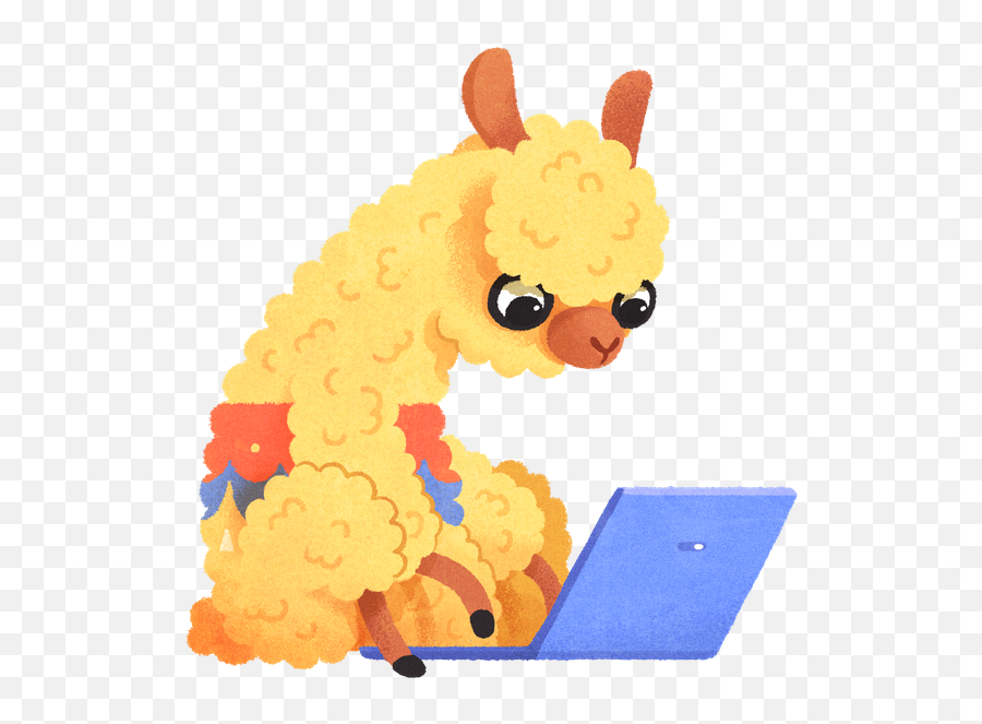 Illustration Of An Alpaca Searching For Awesome Getaways - Searching Alpaca Emoji,Alpaca Clipart