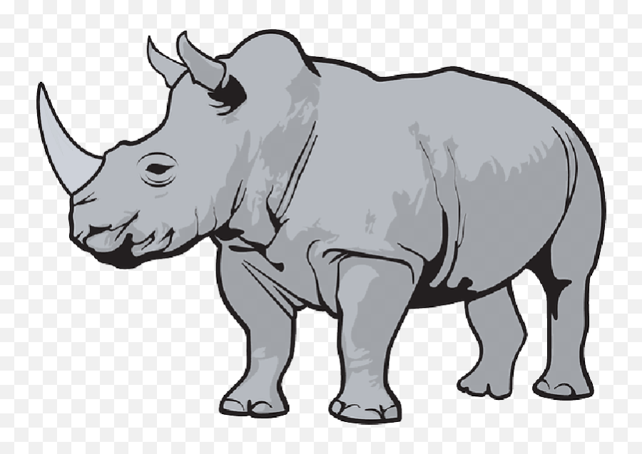 Color Wild Horn Animal Zoo Rhino Horns - Rhino Clipart Rhino Clipart Emoji,Horns Clipart