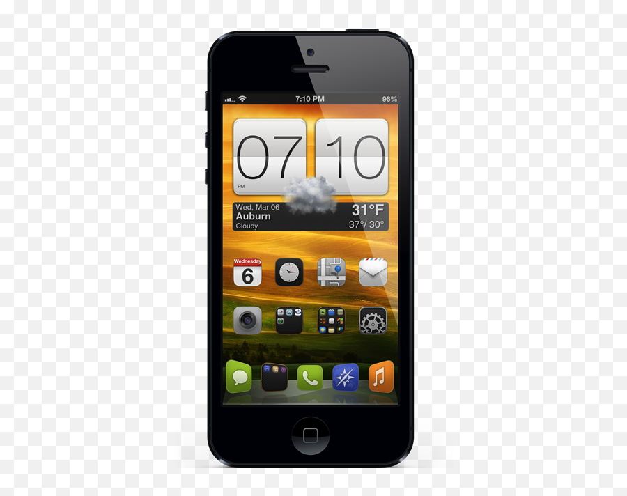 Get Htc One X Clock And Weather Widget - Iphone Clock Weather Widget Emoji,Transparent Clock Widget