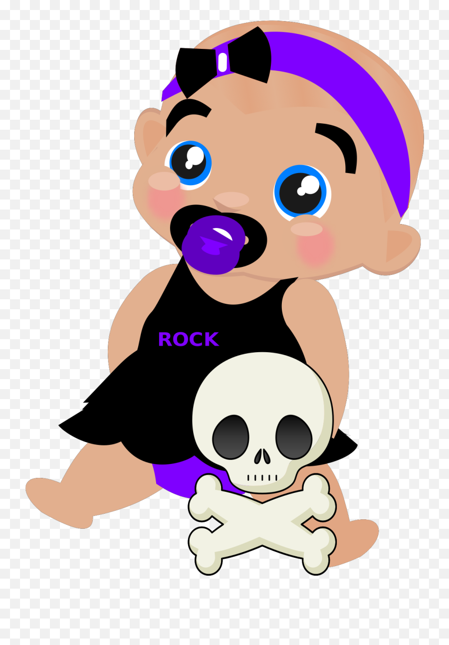 Baby Girl Clip Art - Baby Rockstar Girls Clipart Emoji,Clipart - Baby