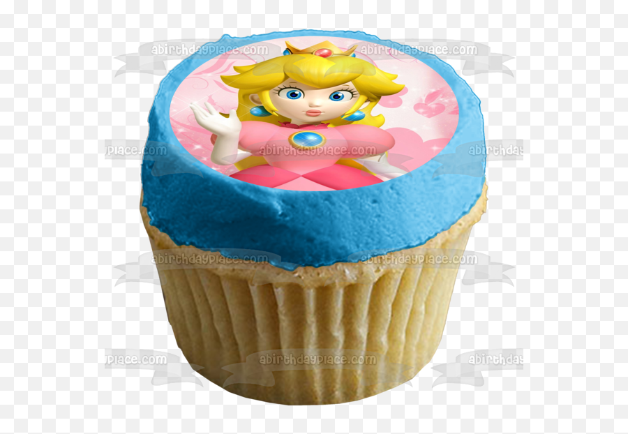 Nintendo Super Mario Princess Peach Edible Cake Topper Image Abpid04554 - Slytherin Cupcakes Emoji,Princess Peach Transparent