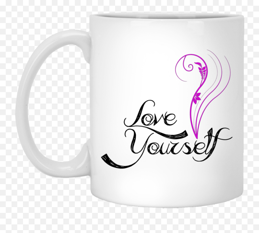 Bts Love Yourself White Mug - Magic Mug Emoji,Bts Love Yourself Logo