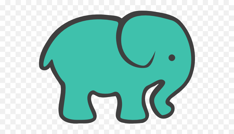 Use Teal Elephant Clipart - Big Data Hadoop And Spark Developer Emoji,Elephant Clipart Png