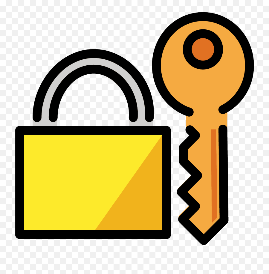 Locked With Key Emoji Clipart Free Download Transparent - Emoji Lock And Key,Lock And Key Clipart