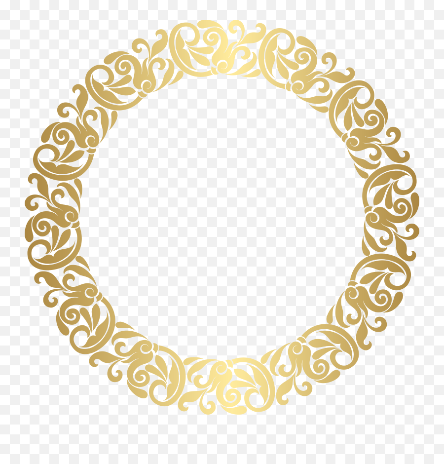 Gold Circle Frames Emoji,Gold Png