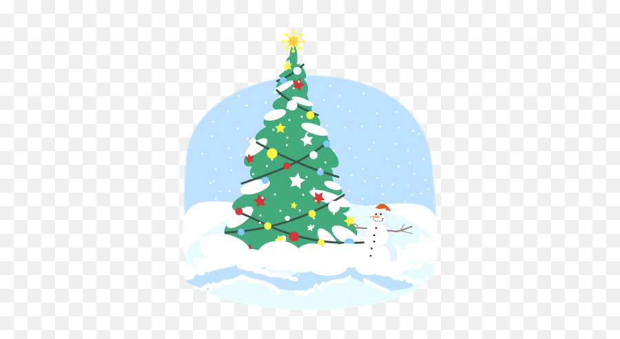Best Premium Christmas Tree Illustration Download In Png Emoji,Christmas Scenes Clipart