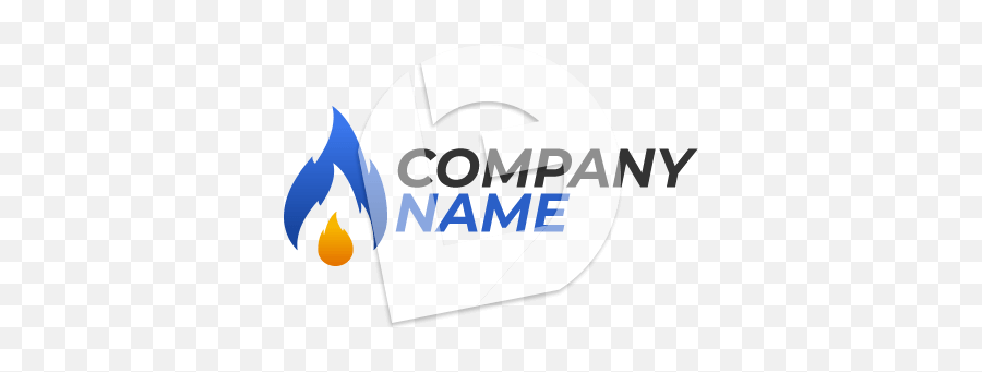 Blue Yellow Gas Flame Logo - Vertical Emoji,Flame Logo