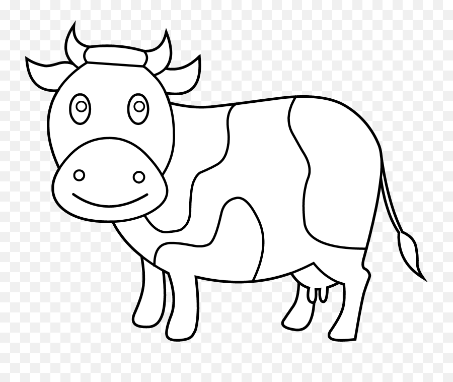 Cow Clipart 4 - Clipart Black And White Picture Of Cow Emoji,Cow Clipart