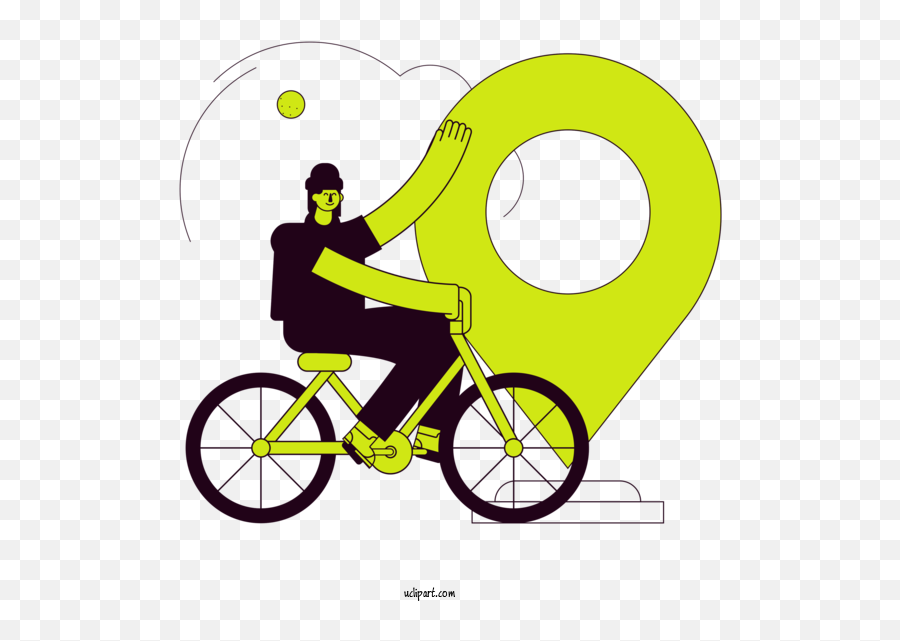 Cartoon Bicycle Wheel Road Bike Cycling For Clipart Emoji,Wheels Clipart