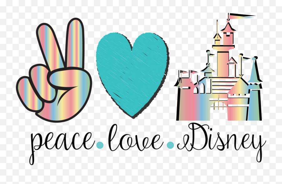 Peace Love Disney Digital Download U2013 Vahl Emoji,Disney Transparent