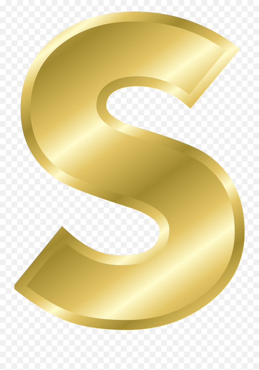 Alphabet Letter Vector Clip Art - Clipartix S Big Gold Letter Emoji,Alphabet Clipart