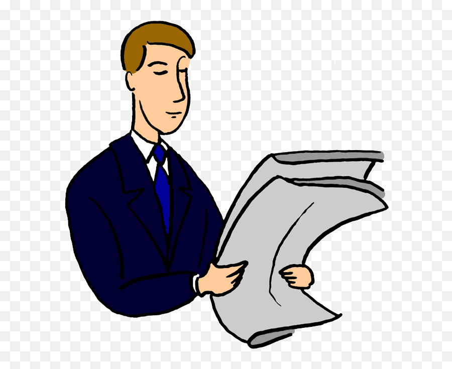 Man Reading Clipart Png Image - Reading Newspaper Clipart Emoji,Reading Clipart